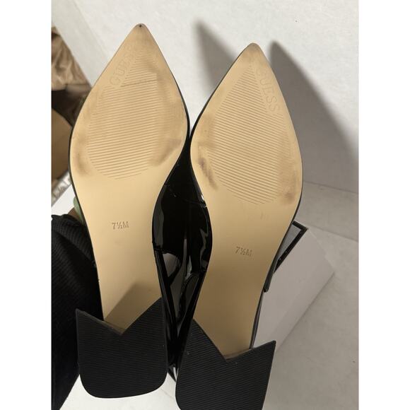 Guess Women’s Zanda Block Heel Slingback Shoes Black Size 7.5 M NWB - Picture 5 of 10